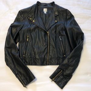 Lauren Conrad Cropped Faux Leather Jacket